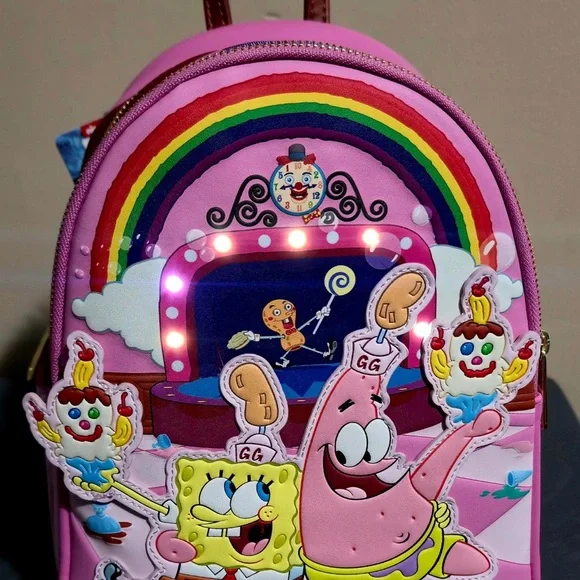 Loungefly SpongeBob Goofy Goobers Mini Backpack LIGHT UP - NEW- HT - Picture 2 of 6